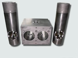 corrosion resistant screen changer with non stick properties