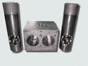 corrosion resistant screen changer with non stick properties